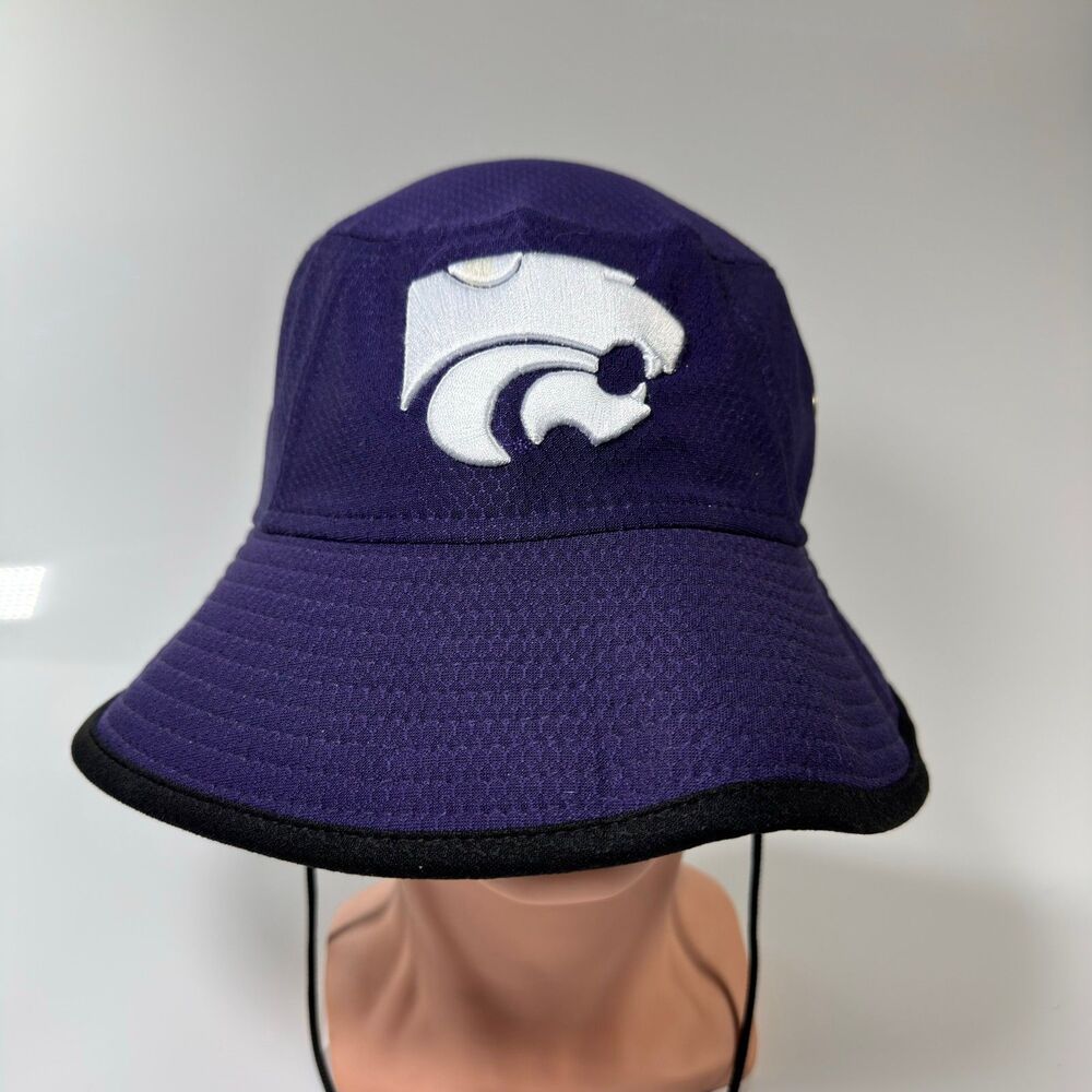 New Era Kansas State Wildcats Bucket Hat Purple Boonie One Size K-State NCAA Cap